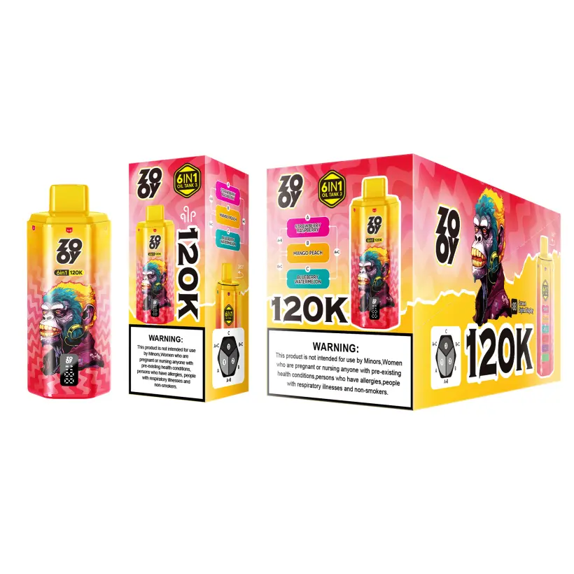 ZOOY 120K Puffs Disposable Vape 6 in 1 120000 Puff Spedizione Gratuita 2 ZOOY 120K Puffs Disposable Vape 6 in 1 120000 Puff Spedizione Gratuita