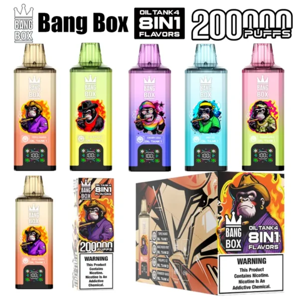8 in 1 Vape Bang Box 200k Tiri Sigaretta Elettronica Usa E Getta Ingrosso Spedizione Gratuita