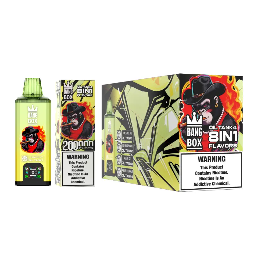 8 in 1 Vape Bang Box 200k Tiri Sigaretta Elettronica Usa E Getta Ingrosso Spedizione Gratuita 8 8 in 1 Vape Bang Box 200k Tiri Sigaretta Elettronica Usa E Getta Ingrosso Spedizione Gratuita