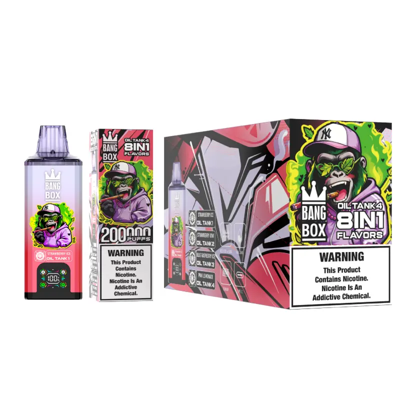 8 in 1 Vape Bang Box 200k Tiri Sigaretta Elettronica Usa E Getta Ingrosso Spedizione Gratuita 6 8 in 1 Vape Bang Box 200k Tiri Sigaretta Elettronica Usa E Getta Ingrosso Spedizione Gratuita