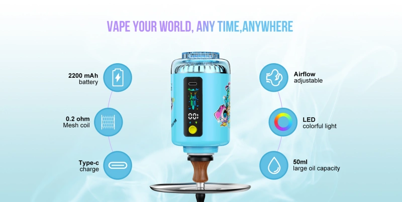 ATVS 120K Tiri Shisha Vape Usa e Getta 120000 Spedizione Gratuita Magazzino Cina