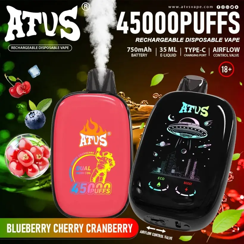 ATVS 45000 Puffs 45k Vape Monouso Ricaricabile Spedizione Gratuita 5 ATVS 45000 Puffs 45k Vape Monouso Ricaricabile Spedizione Gratuita