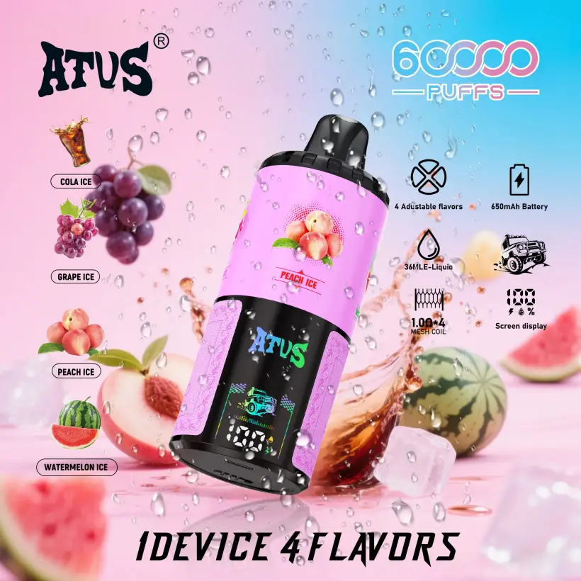 ATVS 60000 Puffs 60k 4 in 1 Miglior Vape Monouso all’Ingrosso Spedizione Gratuita 2 ATVS 60000 Puffs 60k 4 in 1 Miglior Vape Monouso all’Ingrosso Spedizione Gratuita