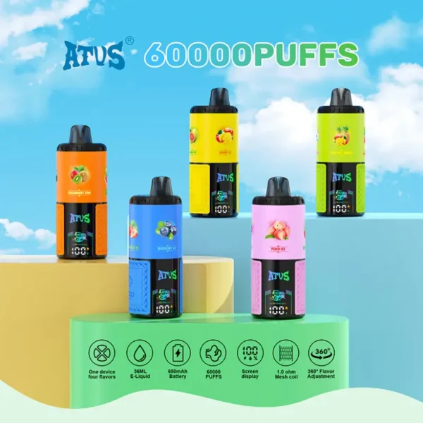 ATVS 60000 Puffs 60k 4 in 1 Miglior Vape Monouso all’Ingrosso Spedizione Gratuita 13 ATVS 60000 Puffs 60k 4 in 1 Miglior Vape Monouso all’Ingrosso Spedizione Gratuita