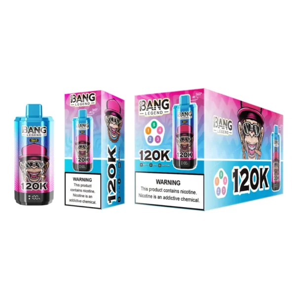EU Puff 120000 Bang Legend 120k 5 in 1 Migliore Vape Usa e Getta Lunga Durata Spedizione Gratuita