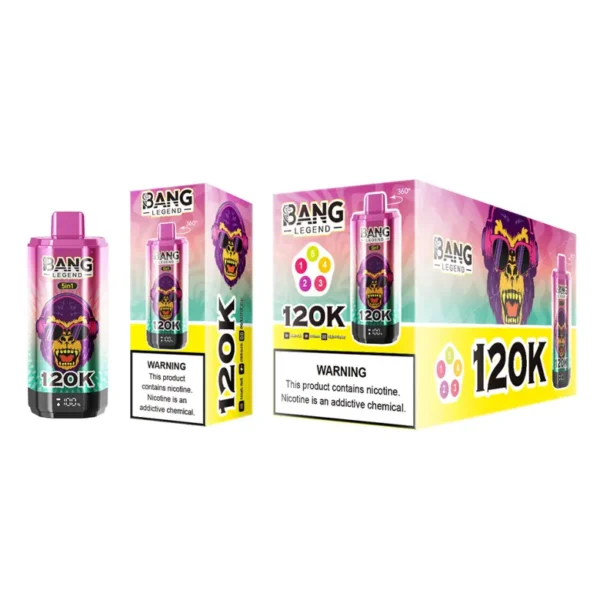 EU Puff 120000 Bang Legend 120k 5 in 1 Migliore Vape Usa e Getta Lunga Durata Spedizione Gratuita