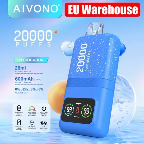 EU Puff 20K Aivono 20000 Puffs Vape Monouso All’Ingrosso Con Spedizione Gratuita