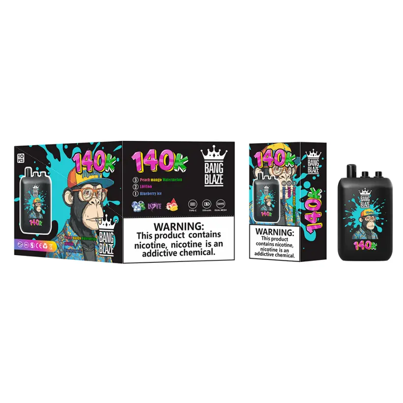 EU Vape Bang Blaze 140k Puffs 3 in 1 Vape Usa e Getta Ricaricabile 140000 tiri Spedizione Gratuita 7 EU Vape Bang Blaze 140k Puffs 3 in 1 Vape Usa e Getta Ricaricabile 140.000 tiri Spedizione Gratuita