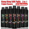 EU Vape Bang King 50k Puffs Triple Gusti 3 in 1 Miglior Sigaretta Elettronica Usa e Getta Spedizione Gratuita