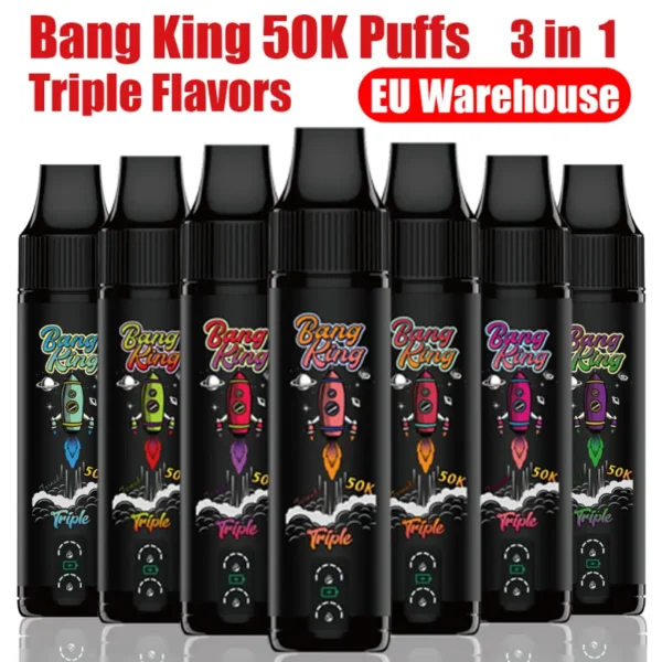 EU Vape Bang King 50k Puffs Triple Gusti 3 in 1 Miglior Sigaretta Elettronica Usa e Getta Spedizione Gratuita