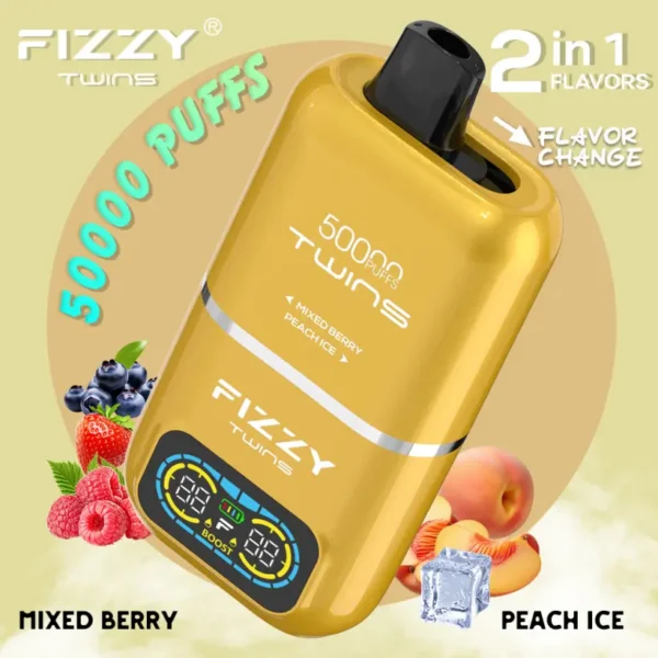 EU Vape Fizzy 50k Tiri 50000 Twins 2 in 1 Migliore Sigaretta Elettronica Usa e Getta Spedizione Gratuita
