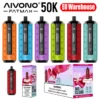 Magazzino UE Aivono Fatmax 50k Puffs 50000 Shisha Vape Usa e Getta Grande Nuvola