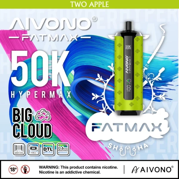 Magazzino UE Aivono Fatmax 50k Puffs 50000 Shisha Vape Usa e Getta Grande Nuvola 15 Magazzino UE Aivono Fatmax 50k Puffs 50000 Shisha Vape Usa e Getta Grande Nuvola