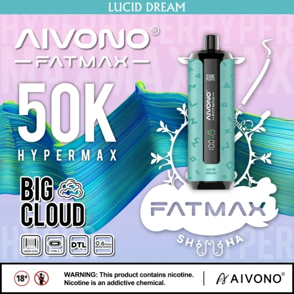 Magazzino UE Aivono Fatmax 50k Puffs 50000 Shisha Vape Usa e Getta Grande Nuvola 11 Magazzino UE Aivono Fatmax 50k Puffs 50000 Shisha Vape Usa e Getta Grande Nuvola