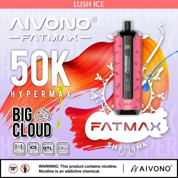 Magazzino UE Aivono Fatmax 50k Puffs 50000 Shisha Vape Usa e Getta Grande Nuvola 10 Magazzino UE Aivono Fatmax 50k Puffs 50000 Shisha Vape Usa e Getta Grande Nuvola