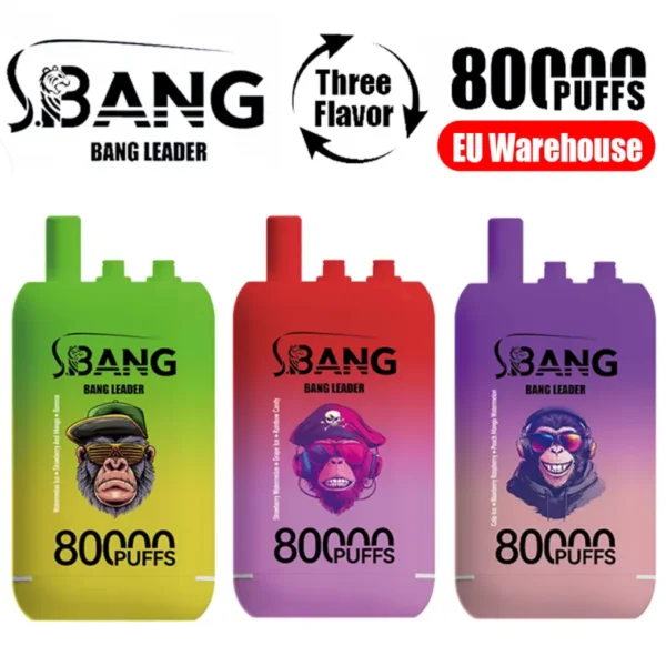 Magazzino UE Bang Leader 80k Tiri 80000 Tre Gusti Vape Usa e Getta 3 in 1 Negozio
