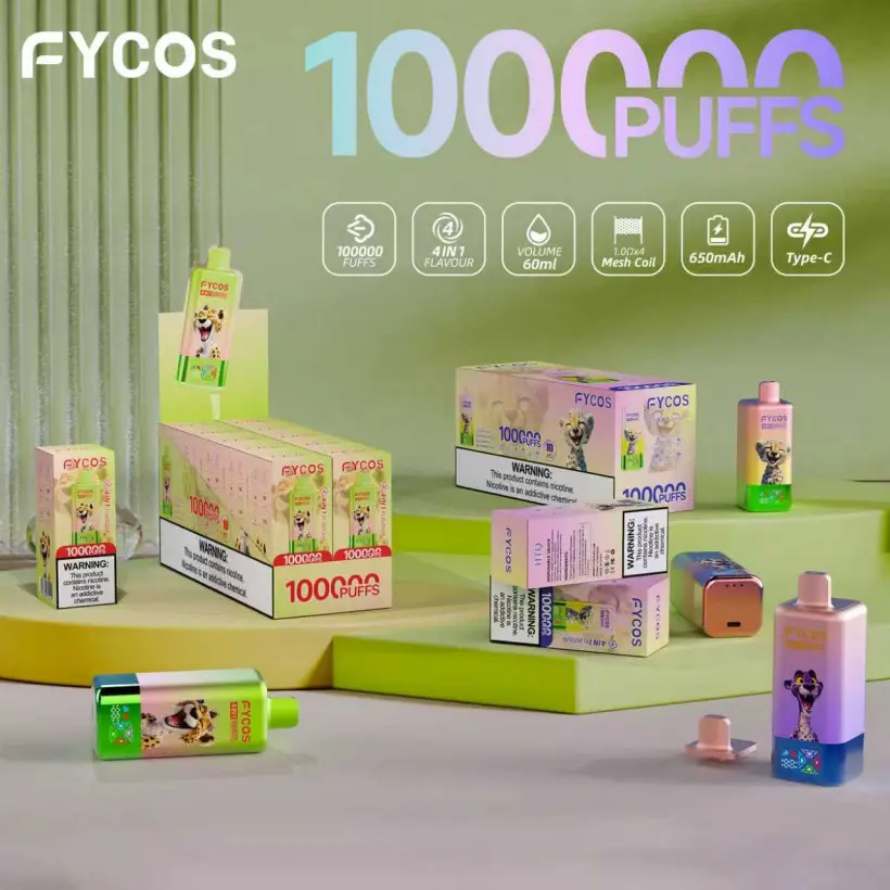 Fycos 100k Puffs 4 in 1 Miglior Vape Usa e Getta Spedizione Gratuita 3–7 Giorni Lavorativi Magazzino UE