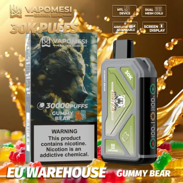 Vapomesi 30k Puffs Brown Bear Vape Usa E Getta 30000 Spedizione Gratuita Magazzino UE