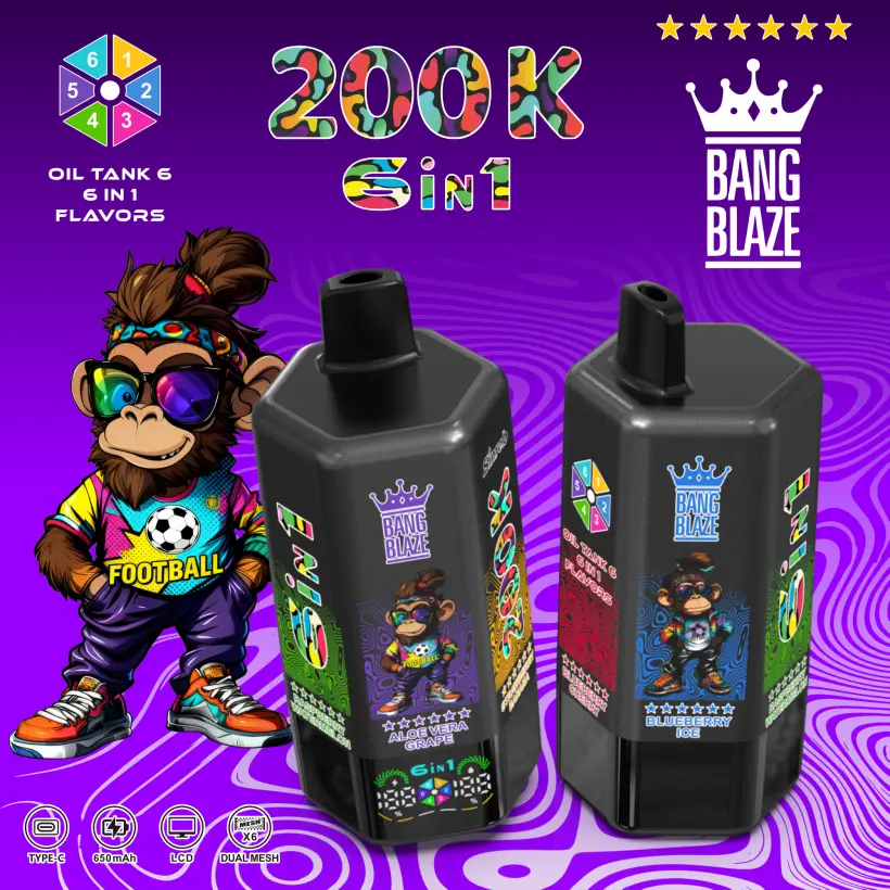 Bang Blaze 200k Puff Sigaretta Elettronica Usa e Getta 6 in 1 a Lunga Durata 200000 Spedizione Gratuita 2 Bang Blaze 200k Puff Sigaretta Elettronica Usa e Getta 6 in 1 a Lunga Durata 200000 Spedizione Gratuita