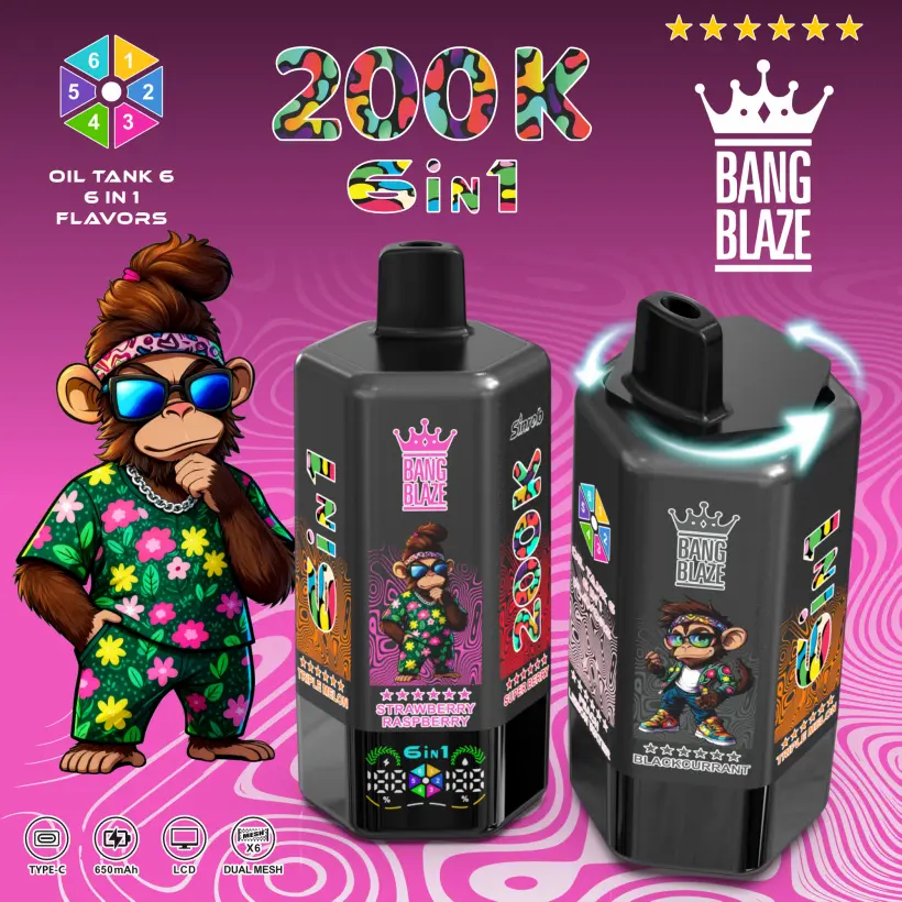 Bang Blaze 200k Puff Sigaretta Elettronica Usa e Getta 6 in 1 a Lunga Durata 200000 Spedizione Gratuita 6 Bang Blaze 200k Puff Sigaretta Elettronica Usa e Getta 6 in 1 a Lunga Durata 200000 Spedizione Gratuita