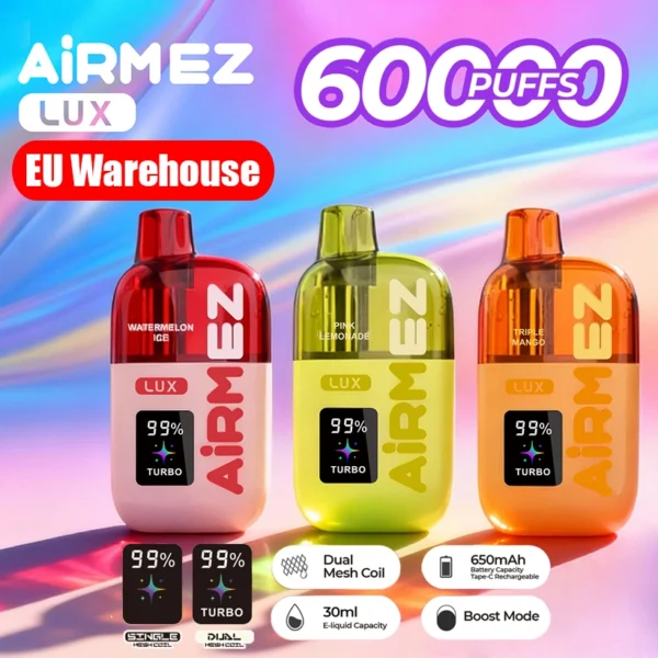 Airmez 60k Puff 60000 Lux Vape Usa e Getta Consegna Rapida Magazzino UE