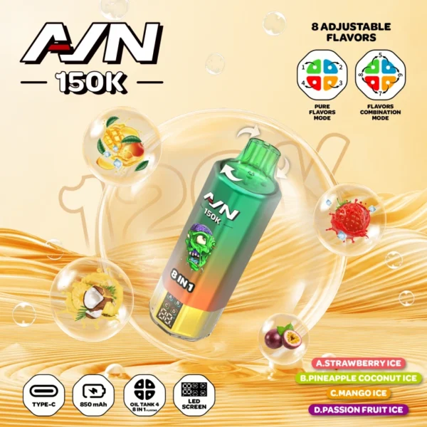 Aivono 150k Tiri 8 In 1 AIM Vape Usa E Getta Spedizione Gratuita