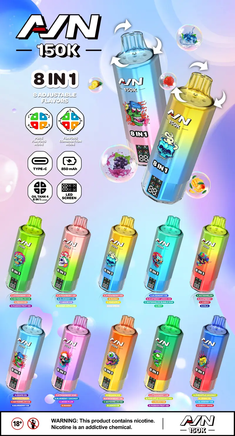 Aivono 150k Tiri 8 In 1 AIM Vape Usa E Getta Spedizione Gratuita