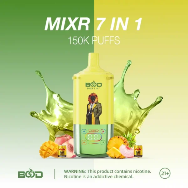 BOOD 150K Tiri MIXR 7 In 1 Gusti Vape Usa E Getta Vendita All Ingrosso Spedizione Gratuita