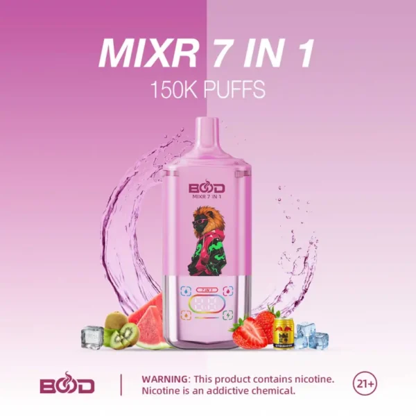 BOOD 150K Tiri MIXR 7 In 1 Gusti Vape Usa E Getta Vendita All Ingrosso Spedizione Gratuita