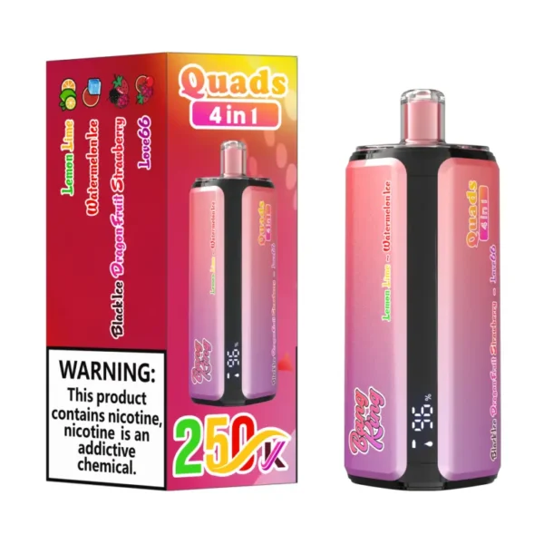 Bang King 250k Puff 4 in 1 Quads Vape Usa e Getta 250000 Spedizione Gratuita Magazzino Cina
