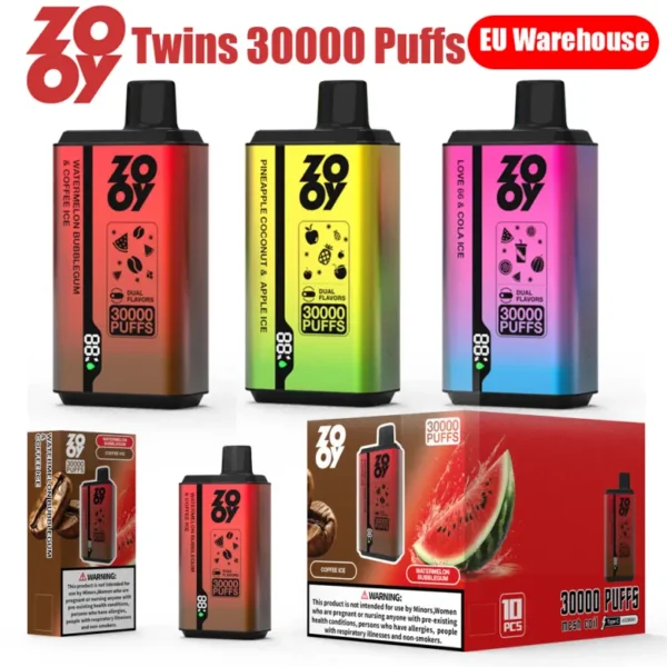 EU Vape ZOOY Twins 30K Tiri 2 In 1 Sigaretta Elettronica Vendita All Ingrosso Spedizione Gratuita