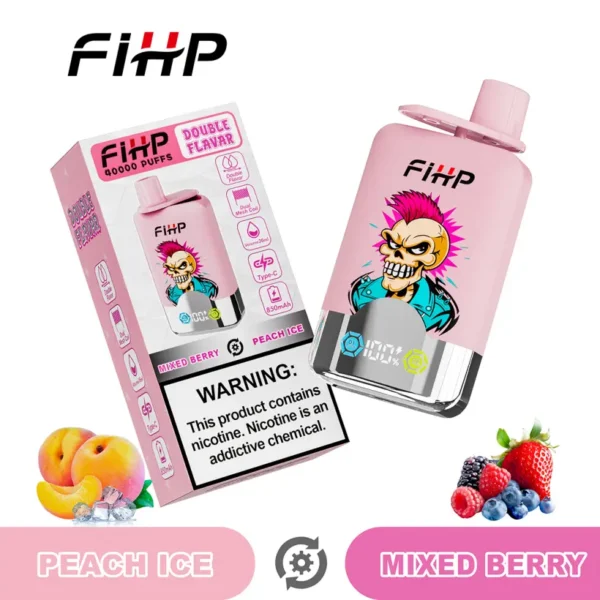 FIHP 40k Puff 2 in 1 Doppio Gusto Sigaretta Elettronica Usa e Getta 40000 Magazzino UE