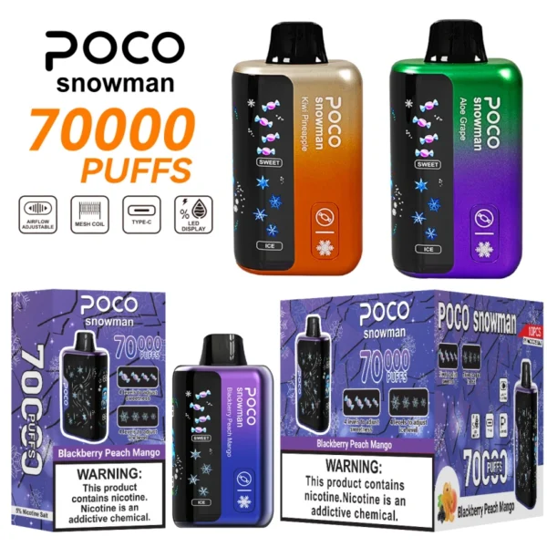 POCO 70000 Puff 70k Snowman Ice Control Vape Usa e Getta Spedizione Gratuita Magazzino UE