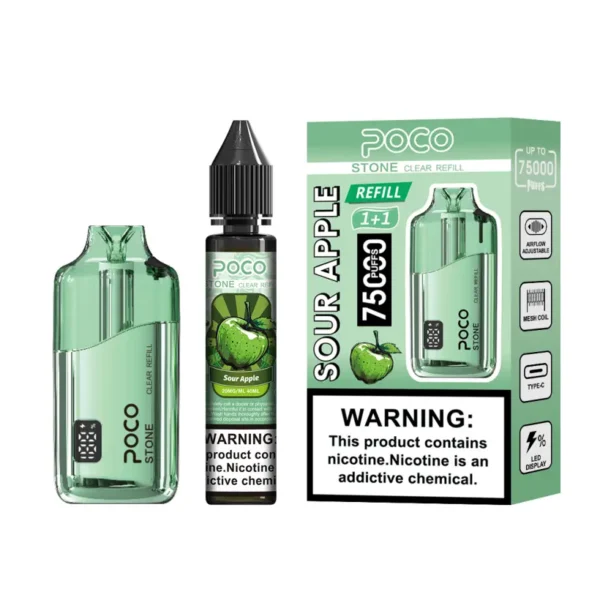POCO 75K Puffs Stone Vape Cristallo Ricaricabile Usa e Getta 75000 con 40ml di Liquido Magazzino UE