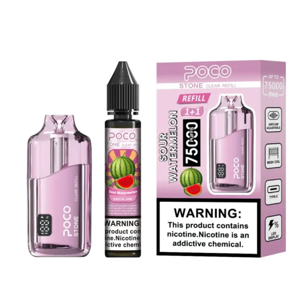 POCO 75K Puffs Stone Vape Cristallo Ricaricabile Usa e Getta 75000 con 40ml di Liquido Magazzino UE