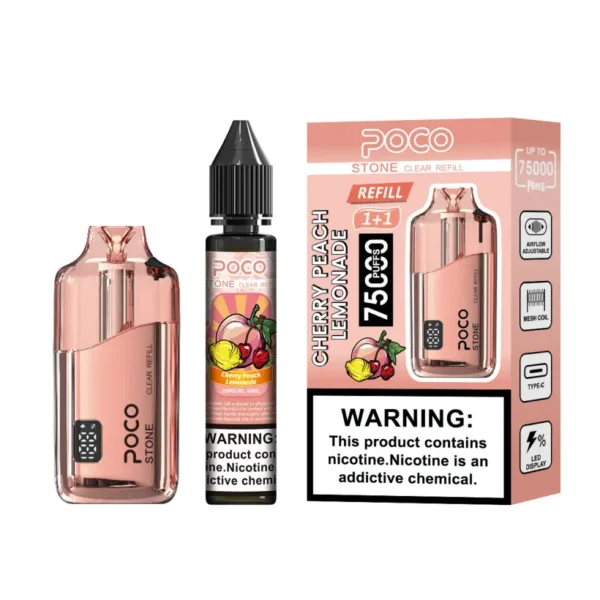 POCO 75K Puffs Stone Vape Cristallo Ricaricabile Usa e Getta 75000 con 40ml di Liquido Magazzino UE