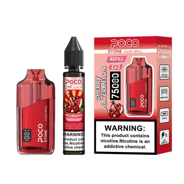 POCO 75K Puffs Stone Vape Cristallo Ricaricabile Usa e Getta 75000 con 40ml di Liquido Magazzino UE