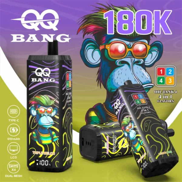 QQ Bang 180k Puffs Sigaretta Elettronica Usa E Getta 4 In 1 180000 Vendita All’Ingrosso Spedizione Gratuita