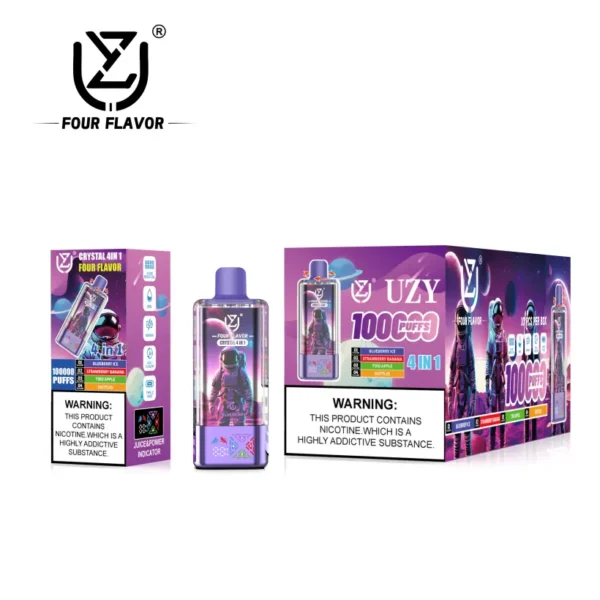 UZY 100K Puffs 4 in 1 Quattro Gusti Vape Usa e Getta 100000 Consegna Rapida Magazzino UE