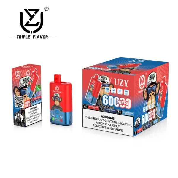 UZY 60K Puffs 3 in 1 Miglior Vape Usa e Getta 60000 Spedizione Gratuita Magazzino UE