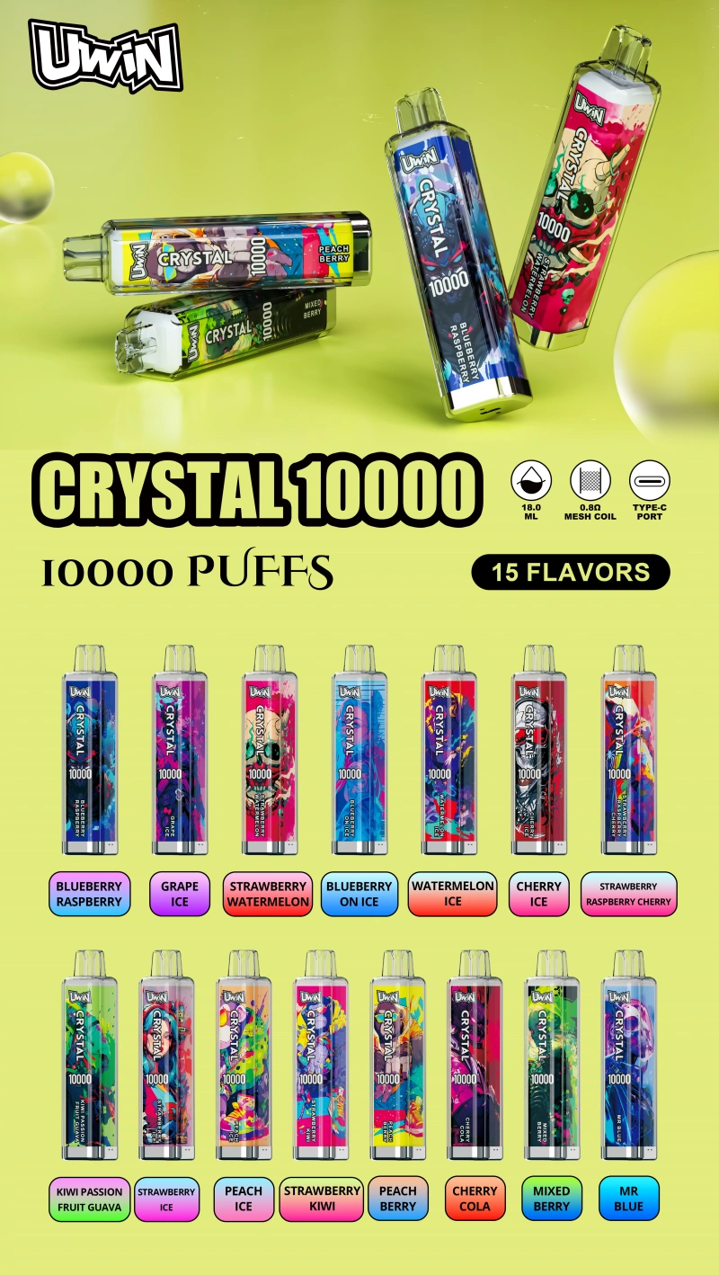 Uwin 10000 Tiri 10k Economico Crystal Vape Usa e Getta Spedizione Gratuita Magazzino UE