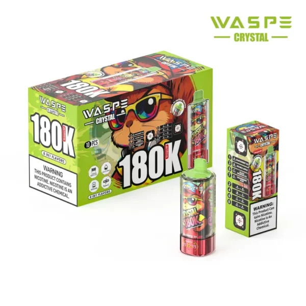 WASPE 180K tiri 8 in 1 Crystal Vape usa e getta 180000 Spedizione gratuita dal magazzino UE