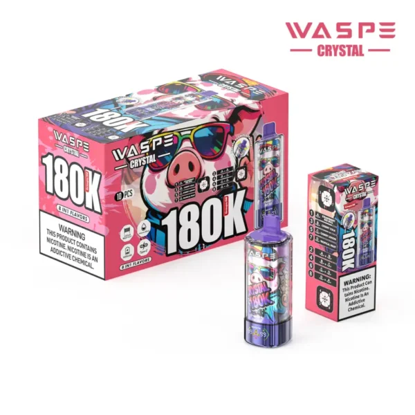 WASPE 180K tiri 8 in 1 Crystal Vape usa e getta 180000 Spedizione gratuita dal magazzino UE