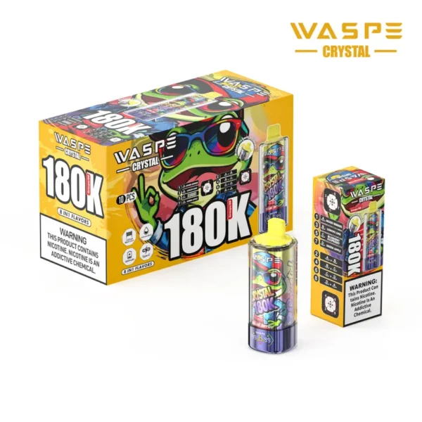 WASPE 180K tiri 8 in 1 Crystal Vape usa e getta 180000 Spedizione gratuita dal magazzino UE