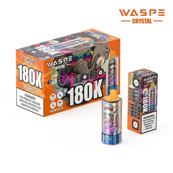 WASPE 180K tiri 8 in 1 Crystal Vape usa e getta 180000 Spedizione gratuita dal magazzino UE