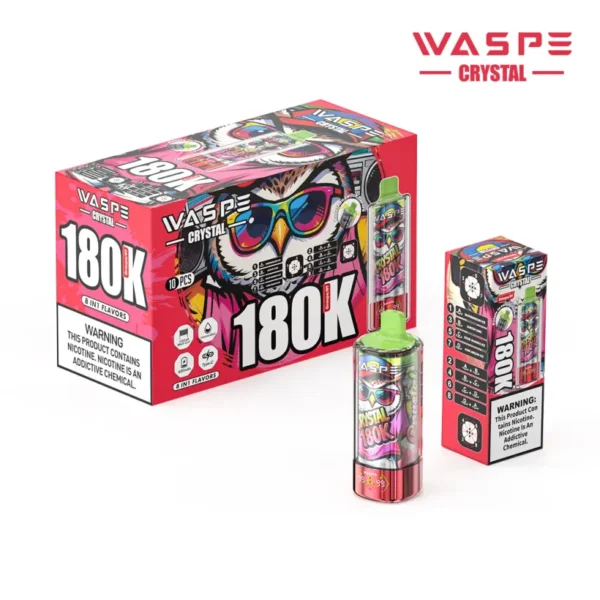 WASPE 180K tiri 8 in 1 Crystal Vape usa e getta 180000 Spedizione gratuita dal magazzino UE