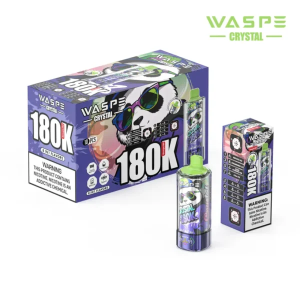 WASPE 180K tiri 8 in 1 Crystal Vape usa e getta 180000 Spedizione gratuita dal magazzino UE