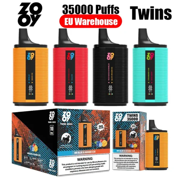 ZOOY Twins 35K Puffs 2 in 1 Vape Usa e Getta all’Ingrosso 35000 Magazzino UE