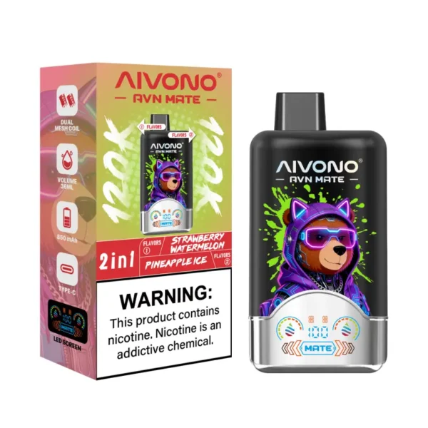Aivono 120K Puffs 2 In 1 Gusti Avn Mate Sigaretta Elettronica Usa E Getta Vendita All Ingrosso Spedizione Gratuita