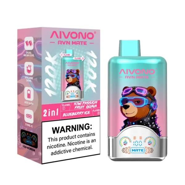 Aivono 120K Puffs 2 In 1 Gusti Avn Mate Sigaretta Elettronica Usa E Getta Vendita All Ingrosso Spedizione Gratuita